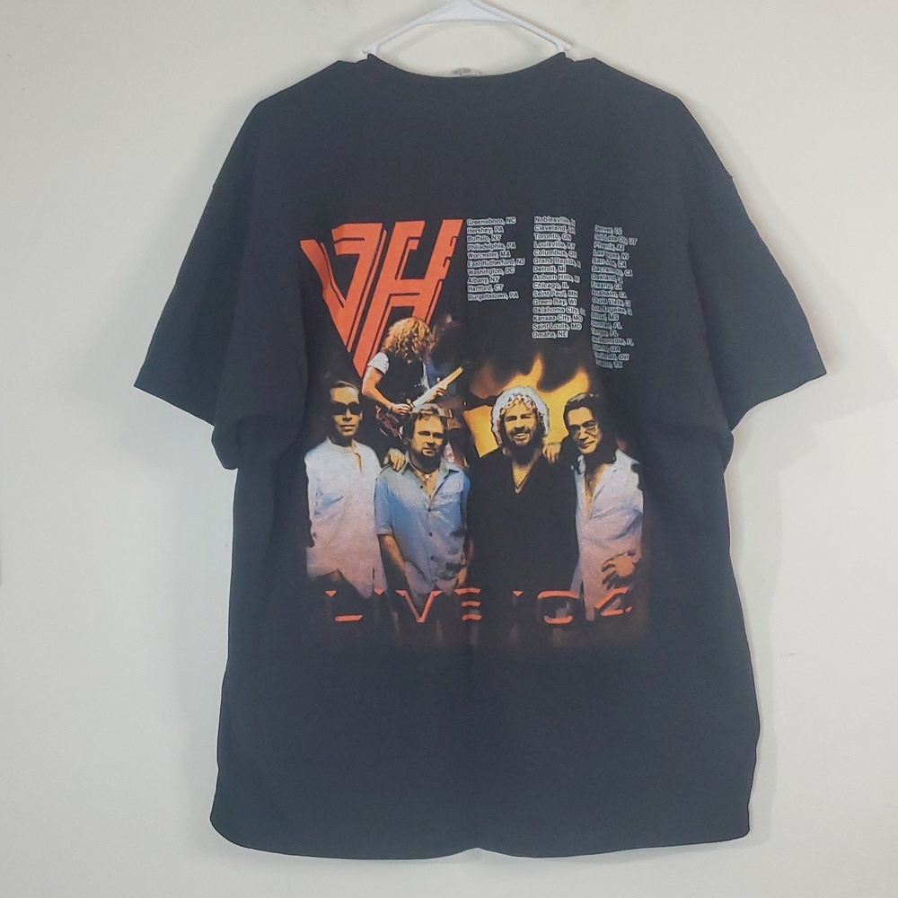 Vintage Y2K Van Halen Tour T-Shirt Size XL Mens Flames Graphic - Picture 4 of 8
